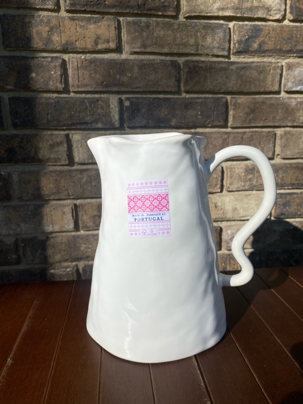 Aria White Pitcher by Viva by Vietri